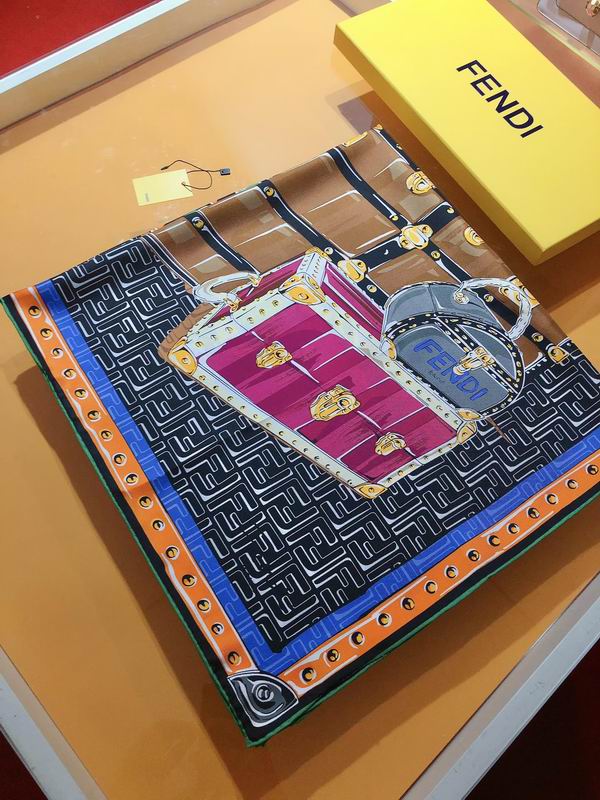 Fendi silk scarf 90X90cm E03 (22)